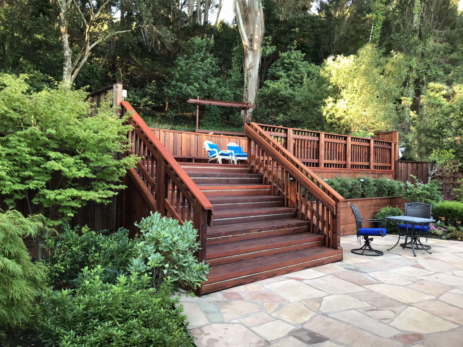 Redwood Deck and Stairs